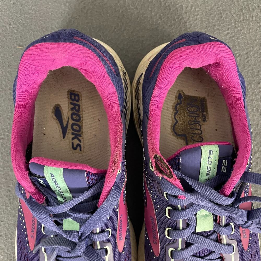 Brooks Adrenaline GTS 22 1203531B403 Sneakers Women's US 8 Purple Running Shoes - Picture 5 of 15